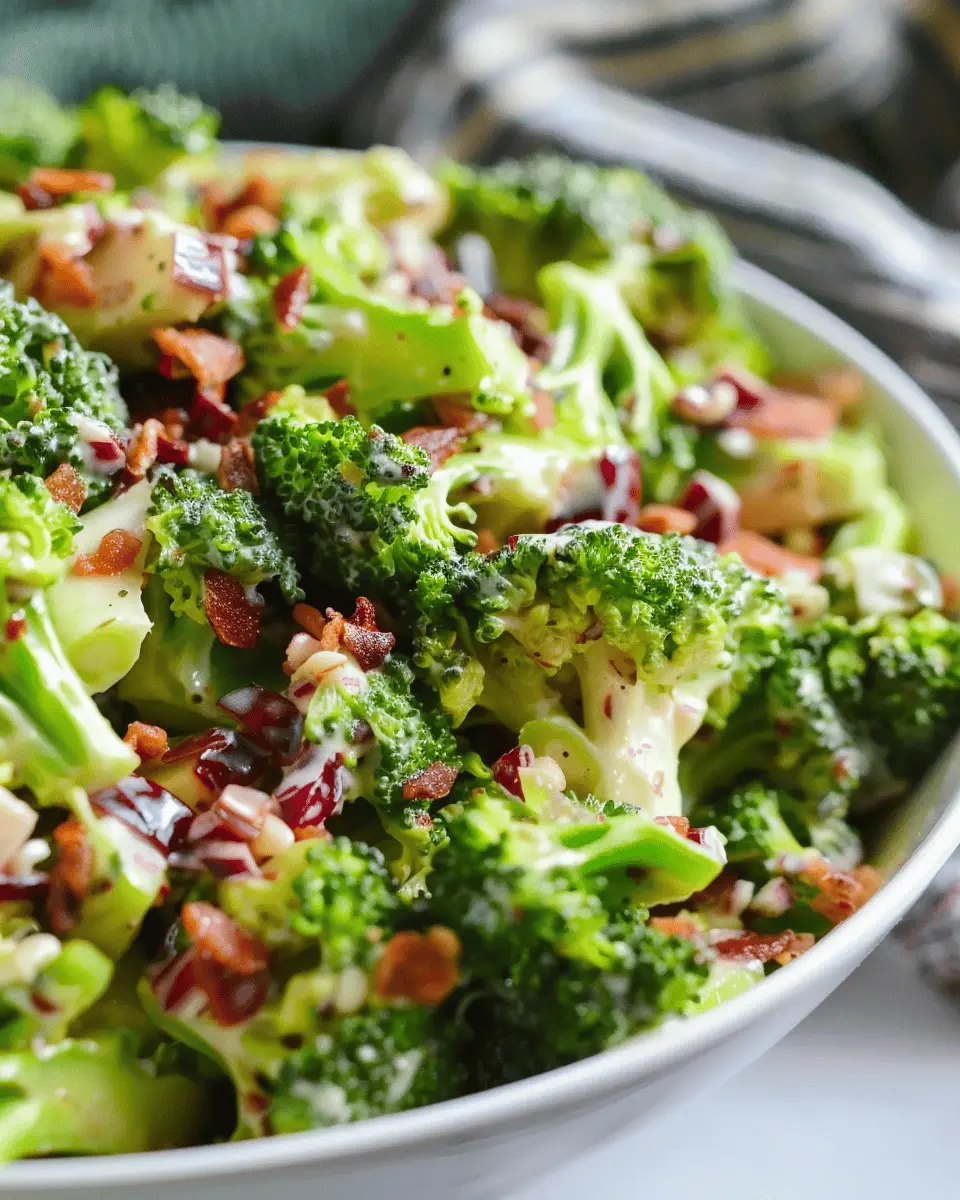 The Best Broccoli Salad with Turkey Bacon and Chicken Ham Delight