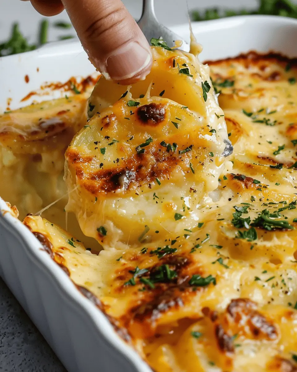 Dad’s Creamy & Cheesy Au Gratin Potatoes with Turkey Bacon Delight
