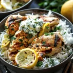 Dump-and-Bake Chicken Tzatziki Rice