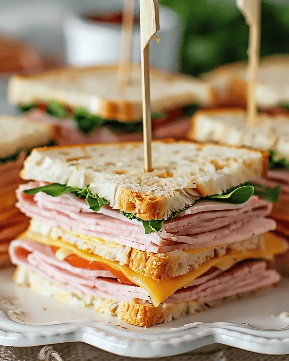 Ham and Cheese Circle Sandwiches: Easy Chicken Ham Delight