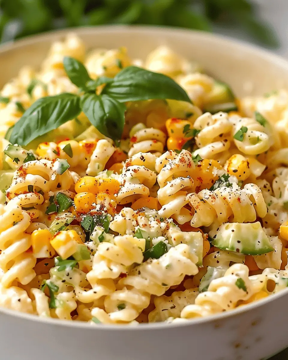 Creamy Street Corn Pasta Salad with Turkey Bacon: The Best Summer Dish