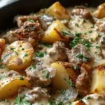 One-Pan Creamy Meat & Potato Skillet