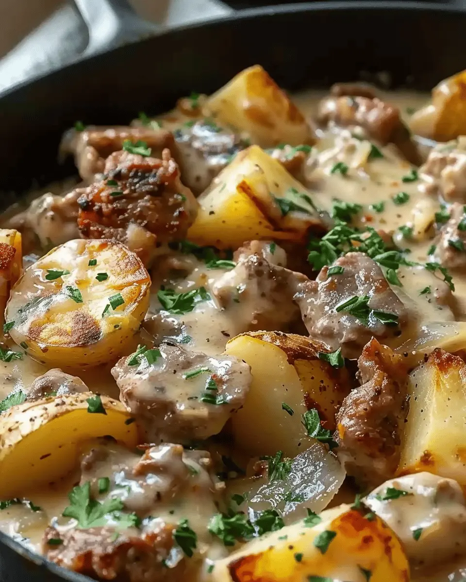 One-Pan Creamy Meat Potato Skillet: Easy Comfort Food Delight