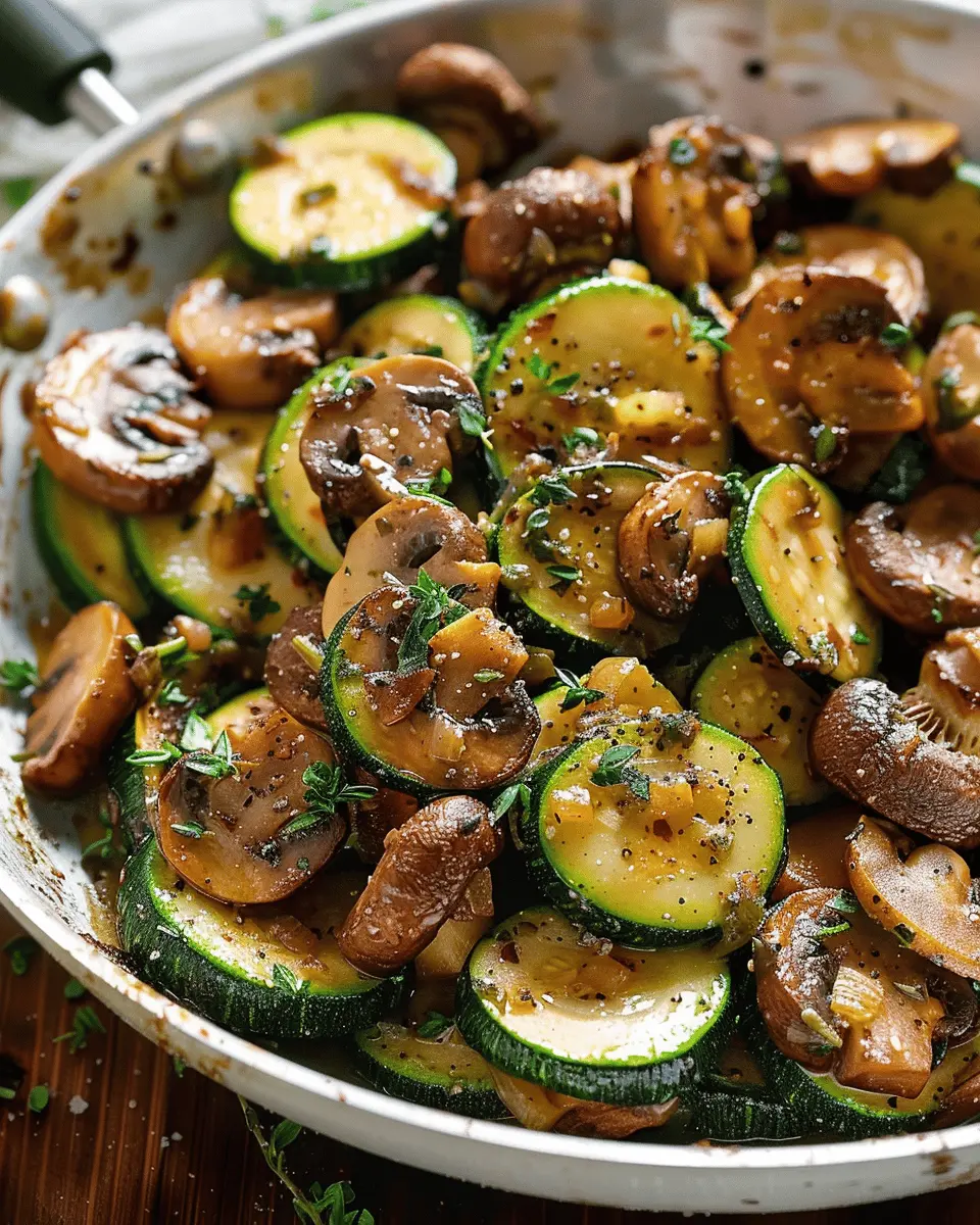 Skillet Zucchini and Mushrooms: Easy Turkey Bacon Delight