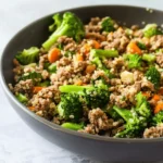 Healthy Ground Beef And Broccoli Fried Quinoa Recipe