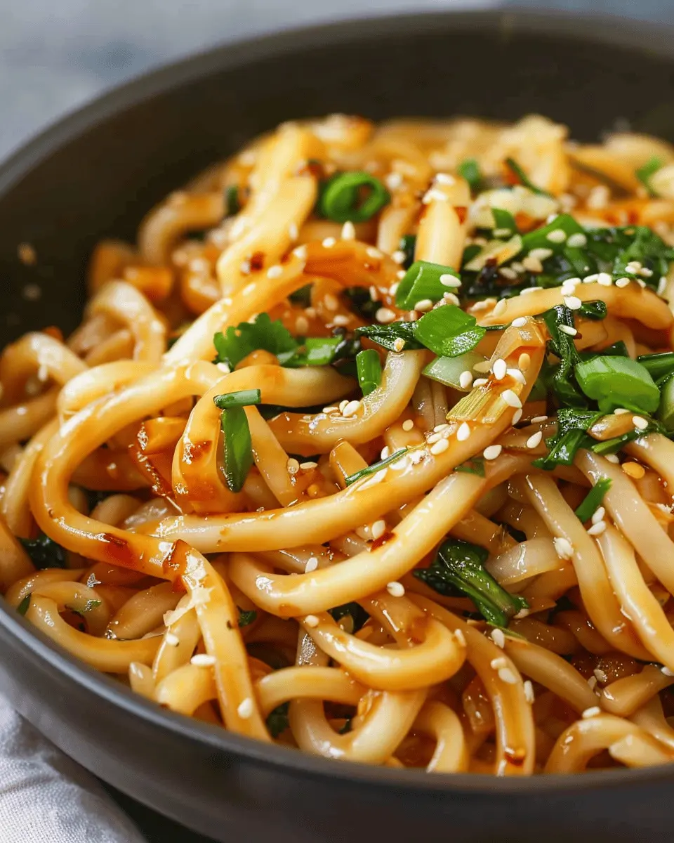 Vegan Garlic Udon Noodles: A 15-Minute Easy Delight for All