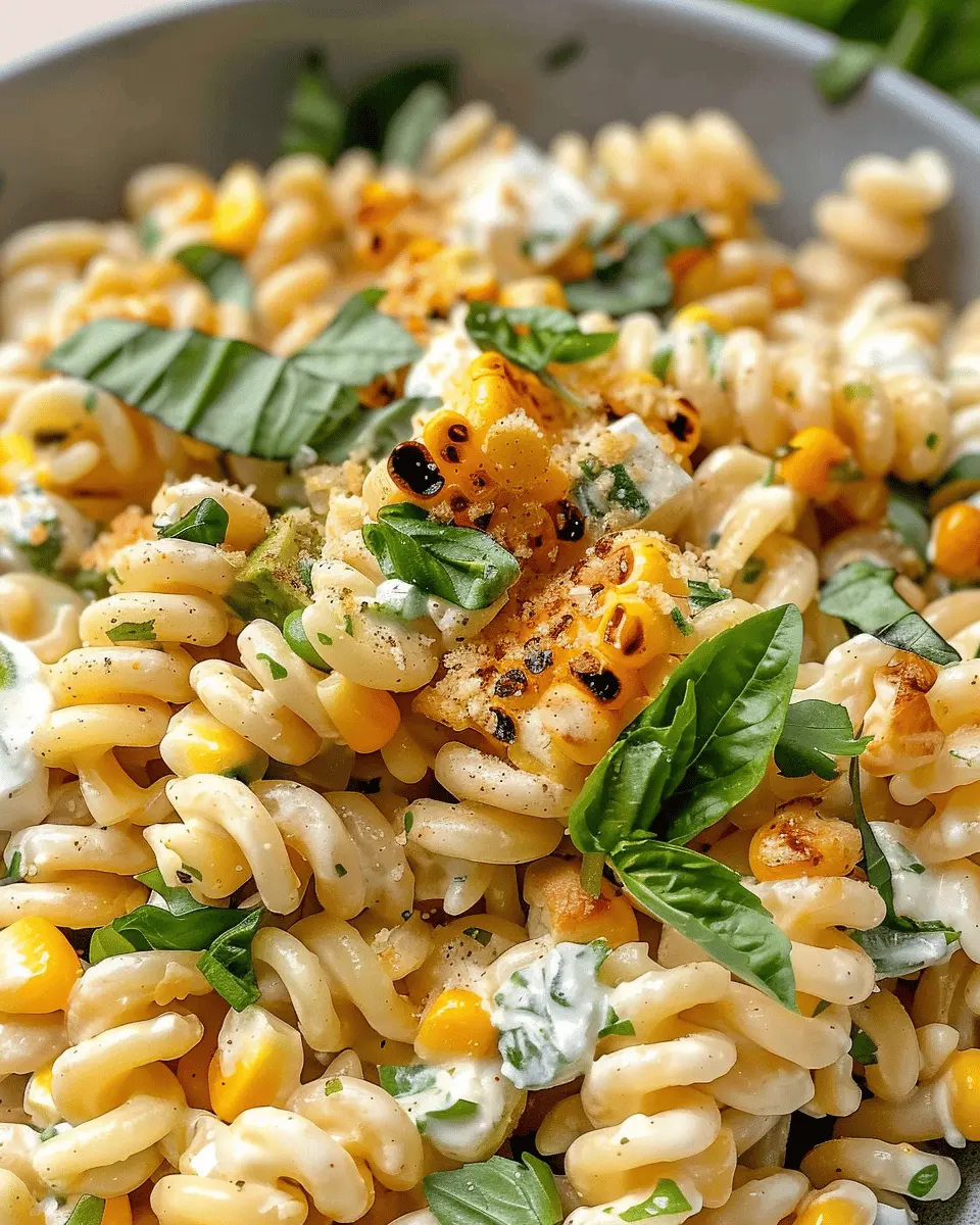 Creamy Street Corn Pasta Salad