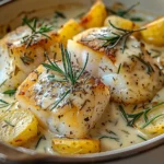 Cod & Potatoes in Rosemary Cream Sauce