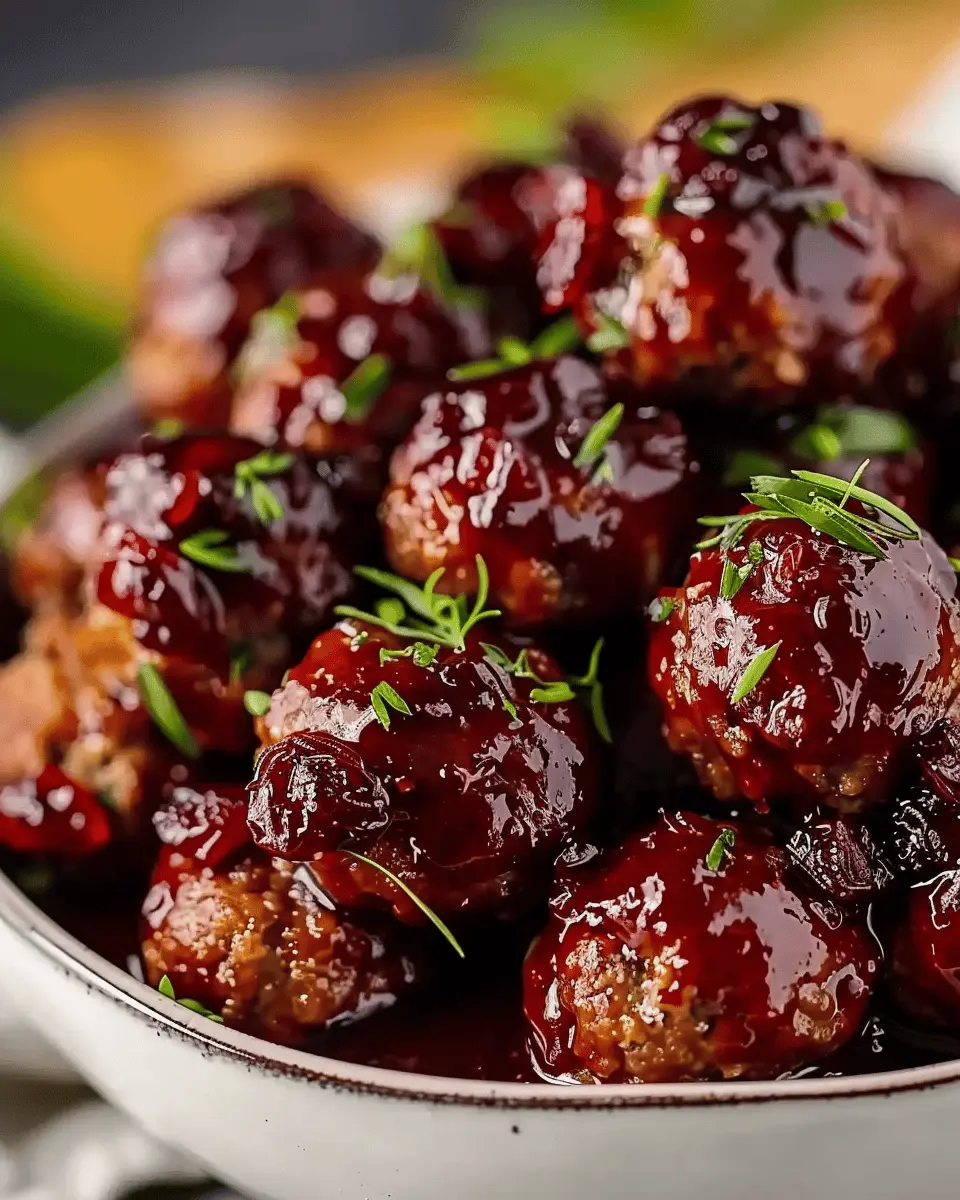 Quick Christmas Cranberry Meatballs: Easy Turkey Bacon Delight