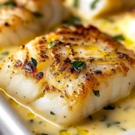 Baked Cod in Coconut Lemon Cream Sauce