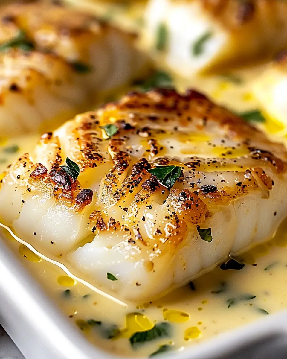Baked Cod in Coconut Lemon Cream Sauce: A Delightful Twist