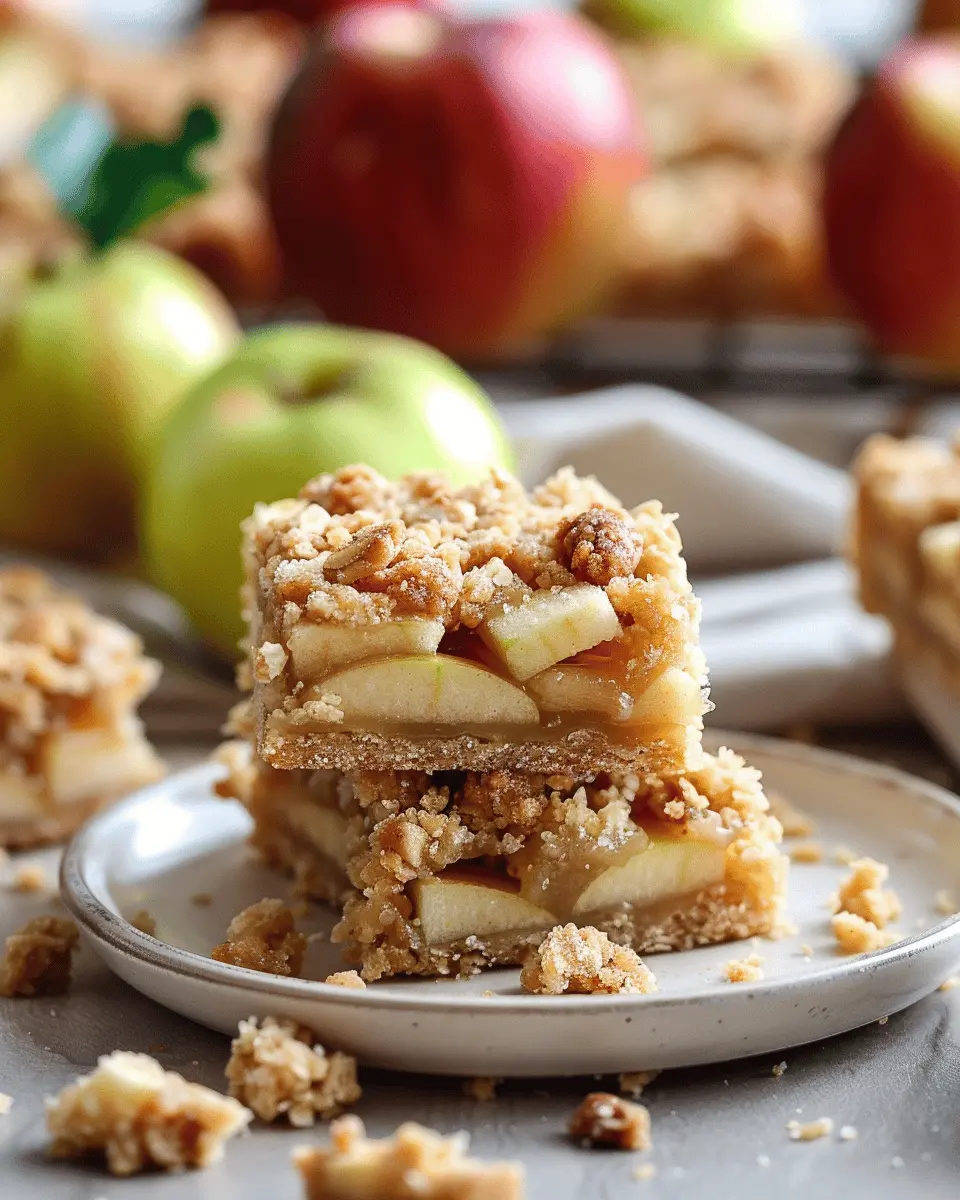 Apple Crisp Shortbread Bars