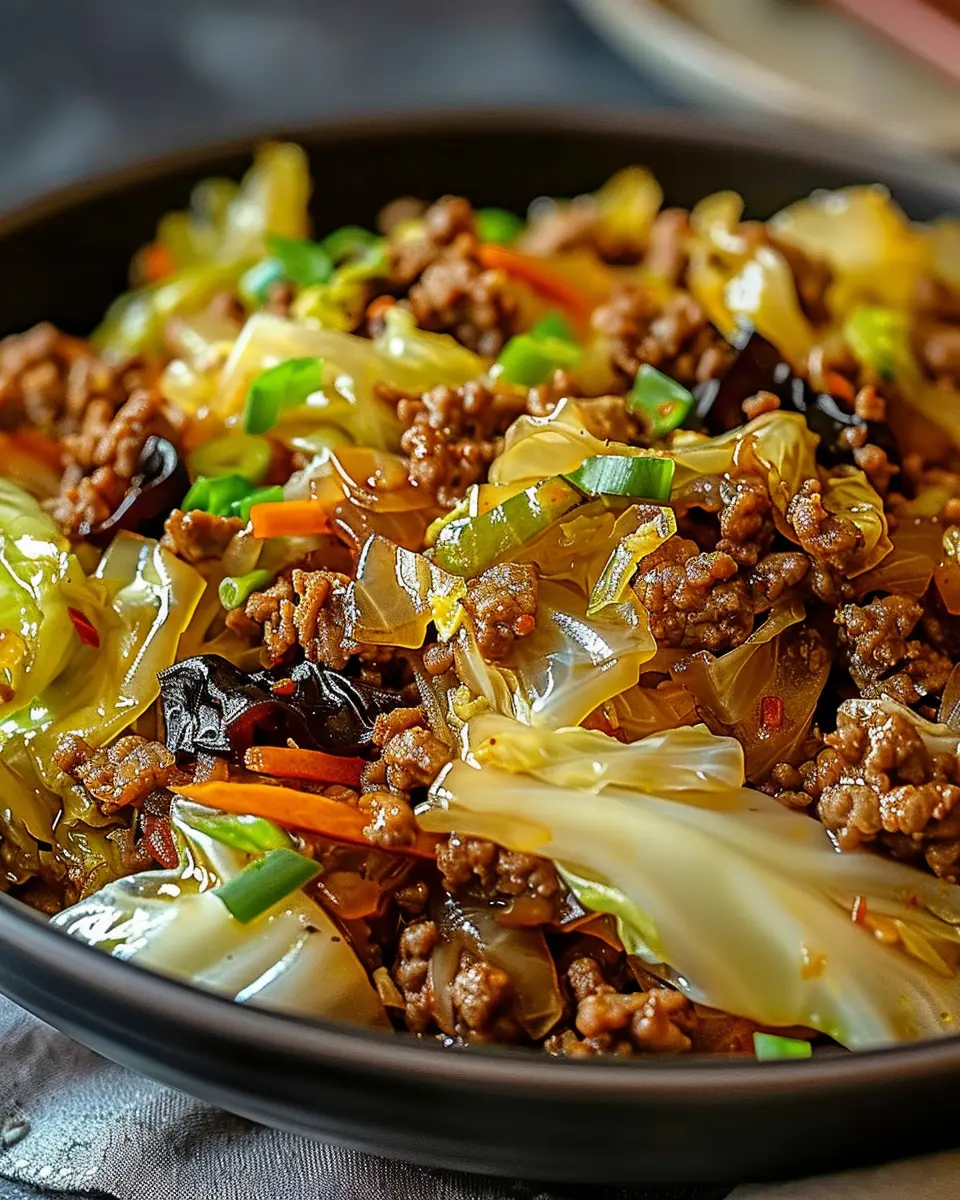 Irresistible Chinese Ground Beef and Cabbage Stir-Fry Recipe