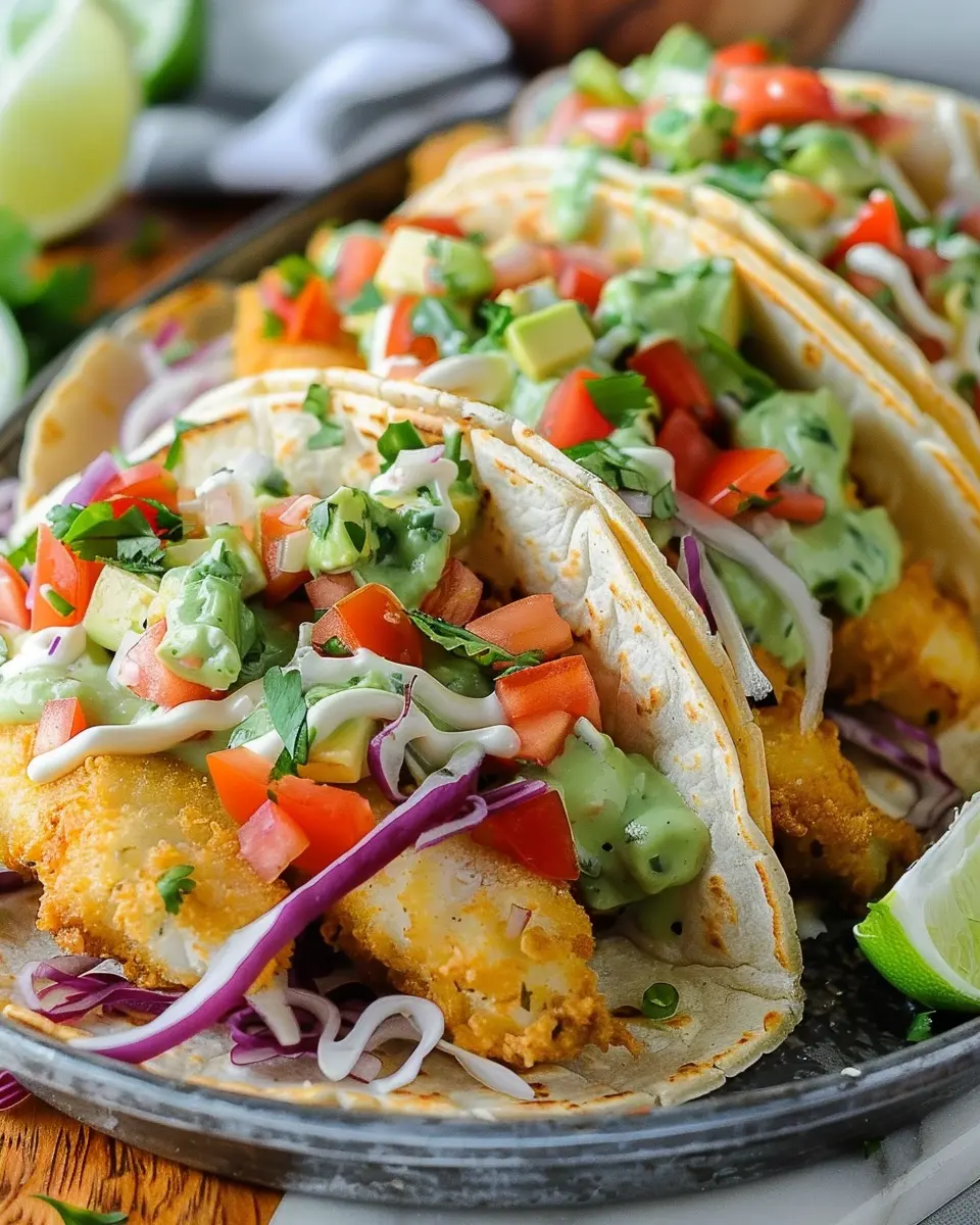 Crispy Baja Fish Tacos with Avocado Crema (30-Minutes)