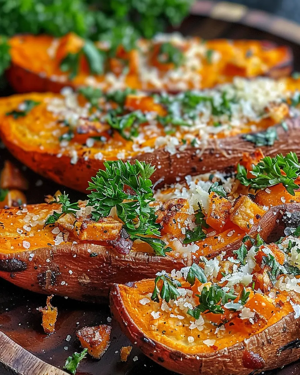 Garlic Parmesan Sweet Potato Wedges: A Delicious and Healthy Snack