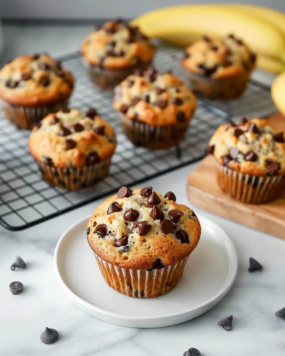 Banana Chocolate Chip Yogurt Muffins