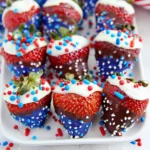 Patriotic Chocolate Covered Strawberries