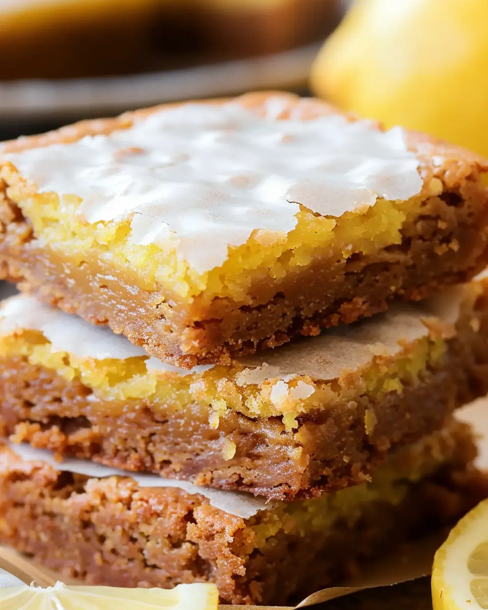 Easy Lemon Brownies Recipe