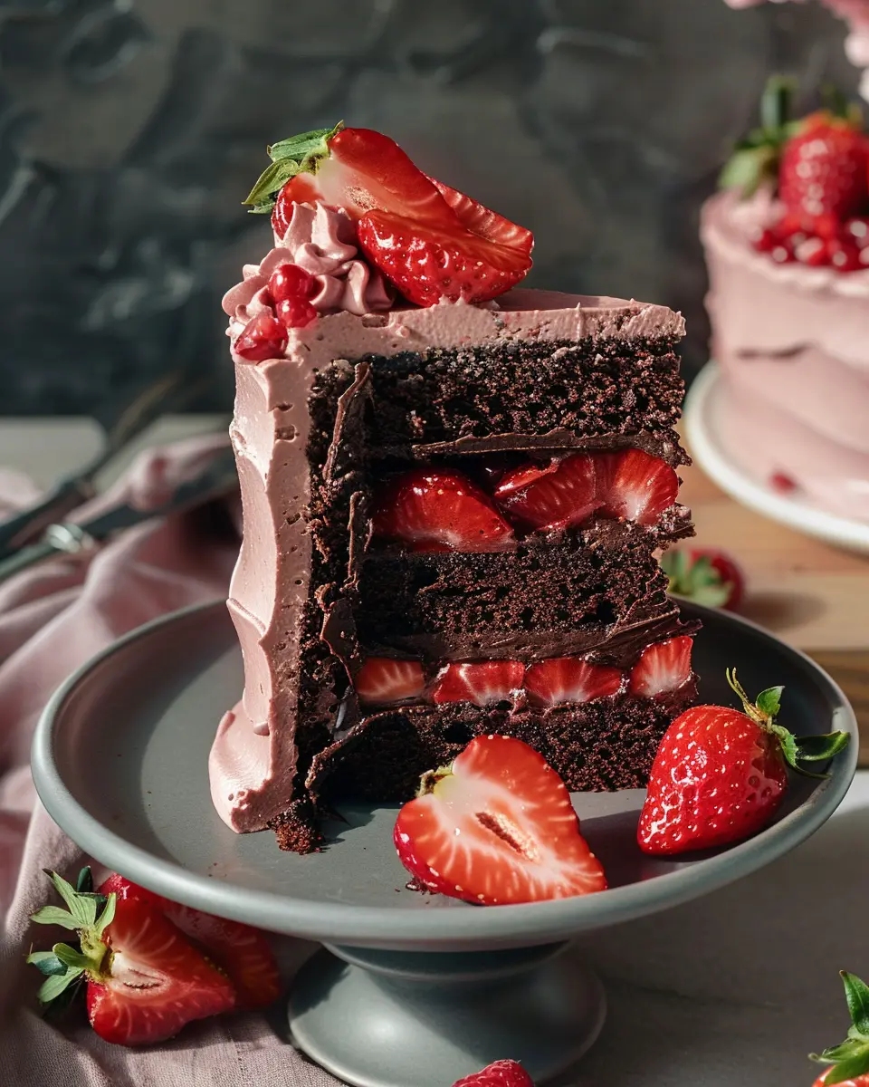 Strawberry Chocolate Cake