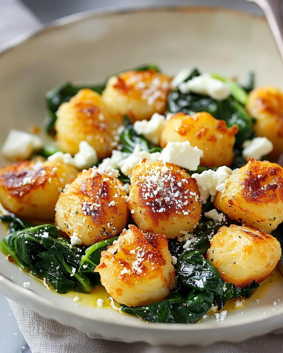 Crispy Gnocchi With Spinach And Feta: A Childhood Memory In Flavor
